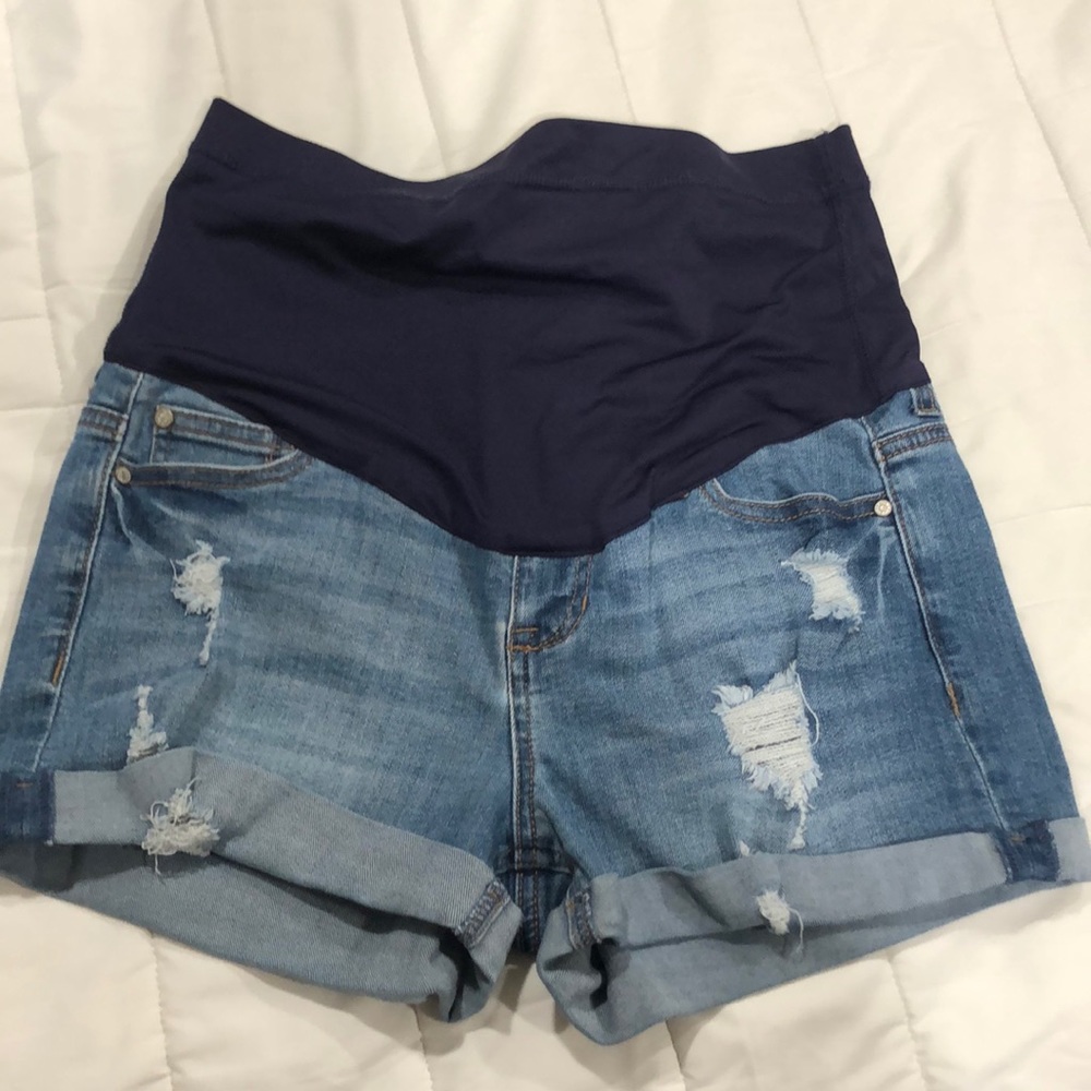 Pink Blush Maternity Shorts